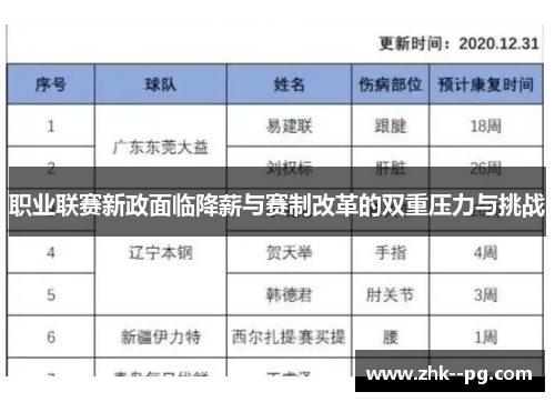 职业联赛新政面临降薪与赛制改革的双重压力与挑战